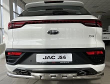 Защита заднего бампера двойная с перемычками d60/42 мм для JAC JS6
