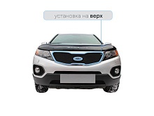 Защитная сетка радиатора верх, с вырезом под логотип для Kia Sorento II