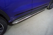 Пороги с площадкой (нерж. лист) 60,3 мм для EXEED LX I Рестайлинг