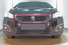 Защитная сетка радиатора верх для Peugeot 408 I Рестайлинг