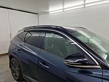 Дефлекторы окон 2D с хром накладками 6 шт. (под наклоном) (короткая база) для Hyundai Tucson IV