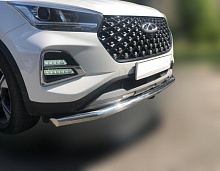 Защита переднего бампера d60 мм для CHERY Tiggo 4 Pro I Рестайлинг