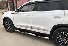 Пороги труба с проступью d76 мм для Xcite X-Cross 8 I