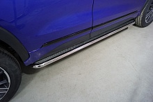 Пороги с площадкой (нерж. лист) 42,4 мм для EXEED LX I Рестайлинг