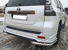 Защита заднего бампера угловая двойная d60/42 мм для Toyota Land Cruiser Prado 150 Series Рестайлинг 3
