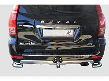 Защита заднего бампера угловая d60 мм для Haval H9 I