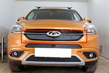 Зимняя заглушка радиатора на стяжке верх для Chery Tiggo 7 I