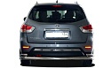 Защита заднего бампера угловая двойная большая d76/42 мм для Nissan Pathfinder IV