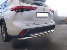 Защита заднего бампера двойная d60/42 мм для Toyota Highlander IV (U70)