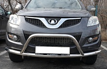 Защита переднего бампера радиус+низкая скоба d60/53 мм для Haval H5 I
