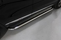 Пороги с площадкой (нерж. лист) 75х42 мм для Changan CS75 I Рестайлинг