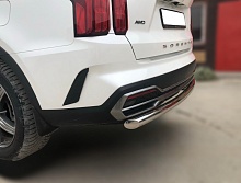 Защита заднего бампера d60 мм для Kia Sorento IV