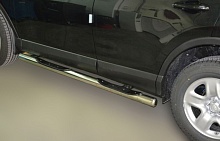 Пороги труба с проступью d76 мм для Toyota Highlander II (U40) Рестайлинг