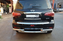 Защита заднего бампера d76 мм для Infiniti QX80 I Рестайлинг