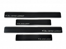 Накладки на пороги нержавеющая сталь под карбон 4шт. для Changan CS35PLUS I Рестайлинг