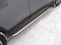 Пороги с площадкой 42,4 мм для Nissan X-Trail III Рестайлинг
