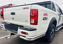 Защита заднего бампера угловая двойная d60/42 мм для JAC T8 PRO