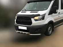 Защита переднего бампера двойная с перемычками d76/60 мм для Ford Transit Connect II Рестайлинг