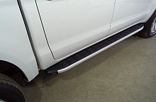 Пороги алюминиевые с пластиковой накладкой (1920 из 2-х мест) для Sollers ST8