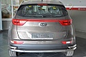 Защита заднего бампера угловая большая двойная d60/42 мм для Kia Sportage III Рестайлинг
