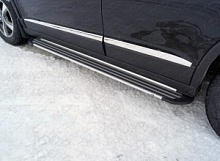 Пороги алюминиевые "Slim Line Silver" 1720 мм для Haval H6