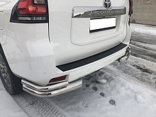 Защита заднего бампера угловая двойная d76/42 мм для Toyota Land Cruiser Prado 150 Series Рестайлинг 2