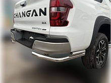 Защита заднего бампера угловая двойная d60/42 мм для Changan HUNTER PLUS