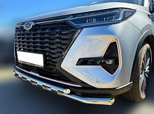 Защита переднего бампера двойная с перемычками d60/42 мм для Xcite X-Cross 7 I