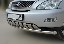 Защита переднего бампера с лепестками d76 мм для Lexus RX II Рестайлинг