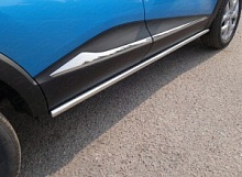 Пороги труба 42,4 мм для Renault Kaptur I Рестайлинг