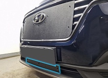 Зимняя заглушка радиатора на стяжке низ для Hyundai H-1 II Рестайлинг 2