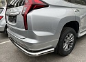 Защита заднего бампера угловая большая d76 мм для Mitsubishi Pajero Sport III Рестайлинг