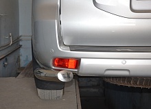 Защита заднего бампера угловая малая d76 мм для Toyota Land Cruiser Prado 150 Series Рестайлинг 2