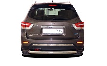 Защита заднего бампера d76 мм для Nissan Pathfinder IV