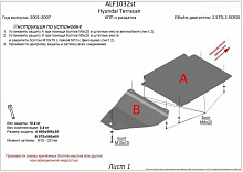 Защита КПП для Hyundai Terracan I Рестайлинг