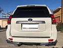 Защита заднего бампера угловая двойная d60/42 мм для Toyota Land Cruiser Prado 150 Series Рестайлинг 2
