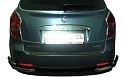 Защита заднего бампера угловая двойная d60/42 мм для SsangYong Actyon II
