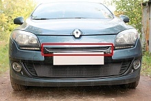 Защитная сетка радиатора верх для Renault Megane III Рестайлинг