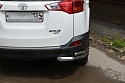 Защита заднего бампера угловая двойная d60/42 мм для Toyota RAV4 IV (XA40)