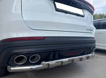 Защита заднего бампера двойная с перемычками d60/42 мм для Jetour X70 PLUS I Рестайлинг