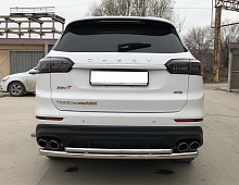 Защита заднего бампера двойная d60/42 мм для Chery Tiggo 8 Pro Max I Рестайлинг