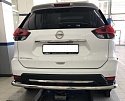 Защита заднего бампера угловая большая d60 мм для Nissan X-Trail III Рестайлинг