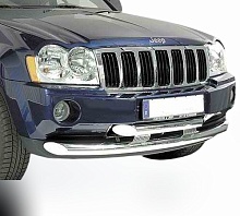 Защита переднего бампера двойная d76/76 мм для Jeep Grand Cherokee III (WK)