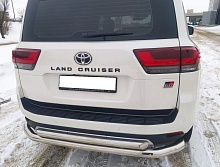 Защита заднего бампера двойная d76/60 мм для Toyota Land Cruiser 300 Series