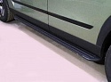 Пороги алюминиевые "Slim Line Black" 1720 мм для Jaecoo J7