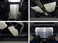 Защиты комплект (картер и КПП, задний дифференциал, бак правая, бак левая) для Subaru Forester V Рестайлинг