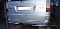 Защита заднего бампера угловая двойная d60/42 мм для Mercedes-Benz Vito II (W639) Рестайлинг