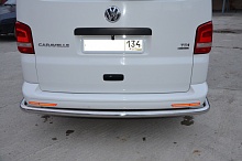 Защита заднего бампера угловая большая d60 мм для Volkswagen Caravelle T5 Рестайлинг