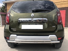 Защита заднего бампера двойная d42/42 мм для Renault Duster I Рестайлинг