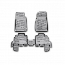 Коврики в салон полиуретан 4шт для Jeep Wrangler III (JK)